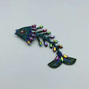 Butler & Wilson Crystal Fish Brooch